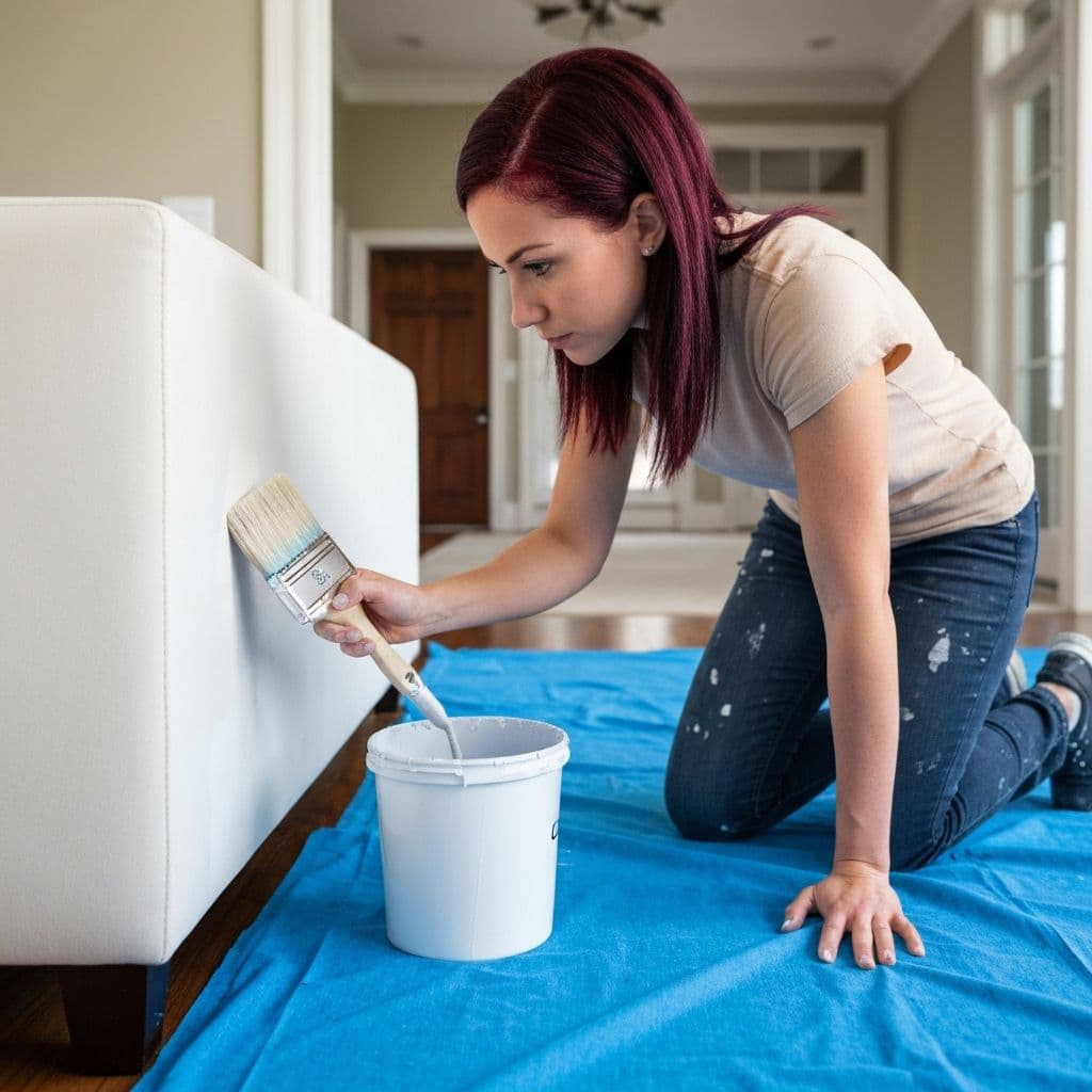 Professional painting service in progress